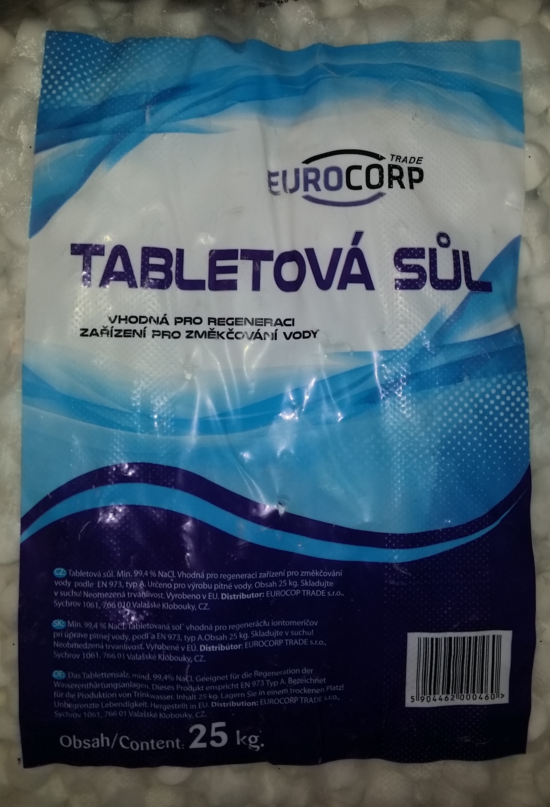 Regenerační tabletová sůl 125 Kg